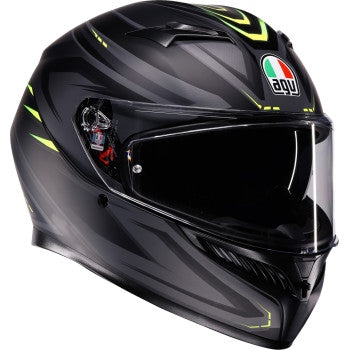AGV Helmet K3 Syth Matte Black/Yellow Fluo Sm 2118381004-026-S