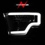 ANZO 2009-2020 Dodge Ram 1500 Full LED Square Projector Headlights w/ Chrome Housing Black Amber 111539