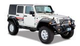 Bushwacker 07-18 Jeep Wrangler Unlimited Max Pocket Style Flares 2pc Extended Coverage - Black 10044-02