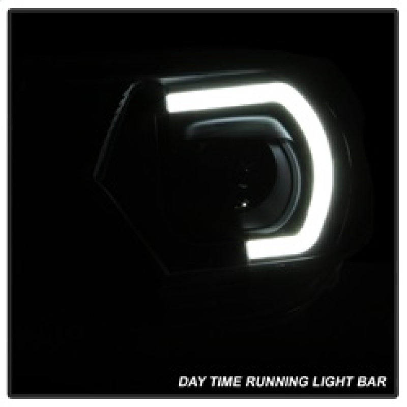 xTune Toyota Tacoma 12-15 Headlights - Light Bar DRL - Black PRO-JH-TTA12-LBDRL-BK 9037542