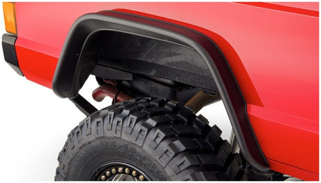 Bushwacker 84-01 Jeep Cherokee Flat Style Flares 4pc - Black 10922-07