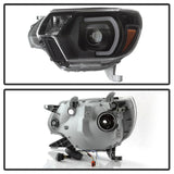 xTune Toyota Tacoma 12-15 Headlights - Light Bar DRL - Black PRO-JH-TTA12-LBDRL-BK 9037542