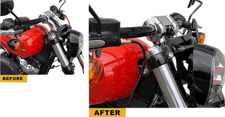 KODLIN MOTORCYCLE Risers - Lower - Black K55117