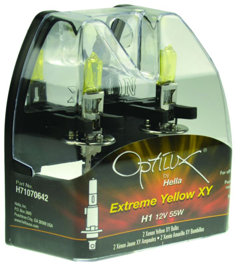 Hella Optilux H1 12V/55W XY Yellow Bulb LAH71070642