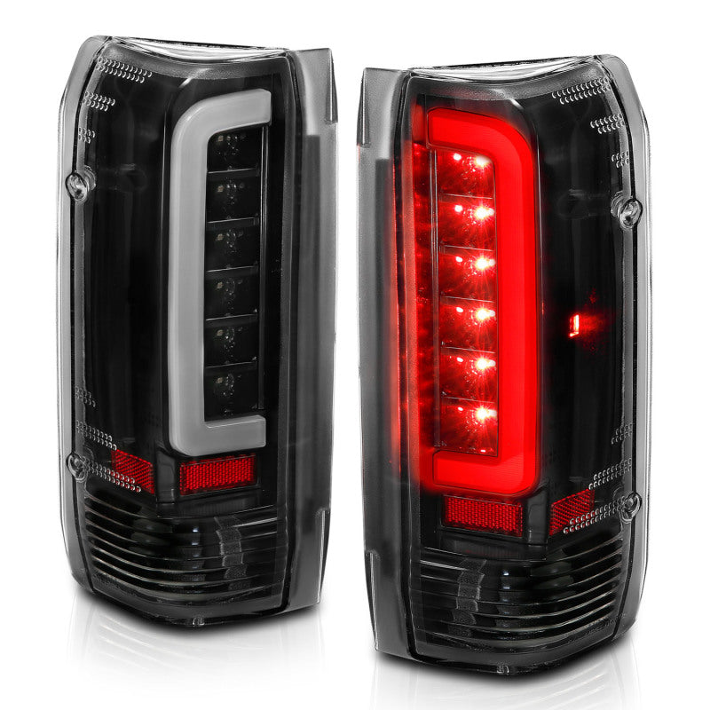 ANZO 1987-1996 Ford F-150 LED Taillights Black Housing Clear Lens (Pair) 311350