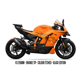 Austin  V3 SLIP ON 2026 KTM 990 RCR BOX DELETE BLACK EDITION EXHAUST SYSTEM AR112