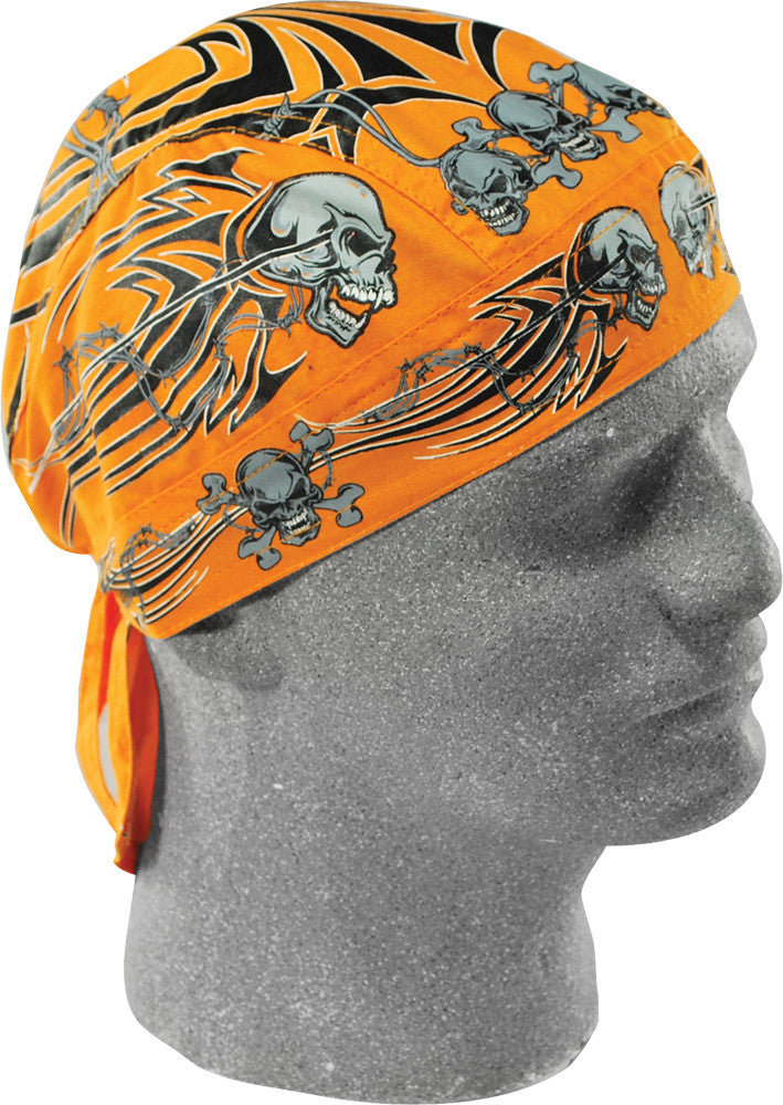 ZAN Flydanna Orange Tribal Skull Z669