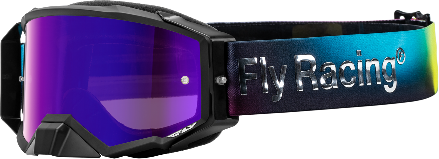 FLY RACING Zone Elite Legacy Goggle Fuschia/Elec Blu/Hi-Vis W Lens 37-51906