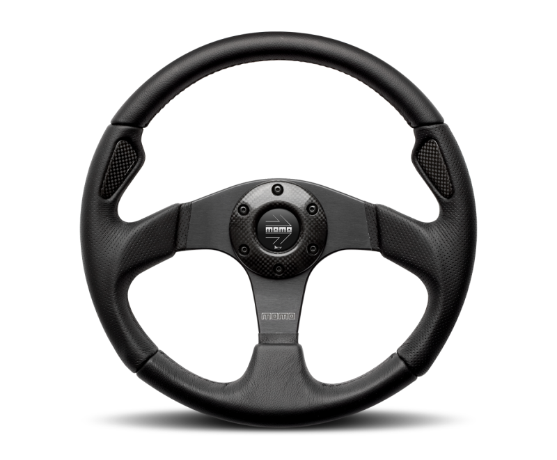 Momo Jet Steering Wheel 350 mm -  Black AirLeather/Black Spokes JET35BK0B