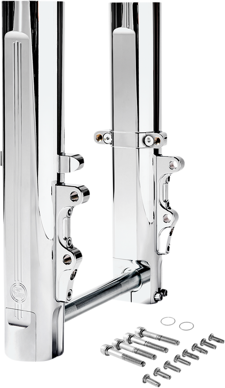 PERFORMANCE MACHINE (PM) Lower Fork Leg - Chrome - Dual Disc 0208-2173-CH