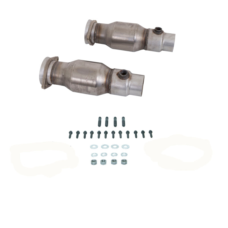 BBK 10-15 Camaro LS3 L99 Long Tube Exhaust Headers With Converters - 1-3/4 Chrome 4021