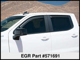 EGR 2019 Chevy 1500 Crew Cab In-Channel Window Visors - Dark Smoke 571691