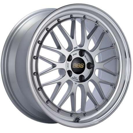 BBS LM 19x8.5 5x112 ET48 Diamond Silver Center Diamond Cut Lip Wheel -82mm PFS/Clip Required LM249DSPK
