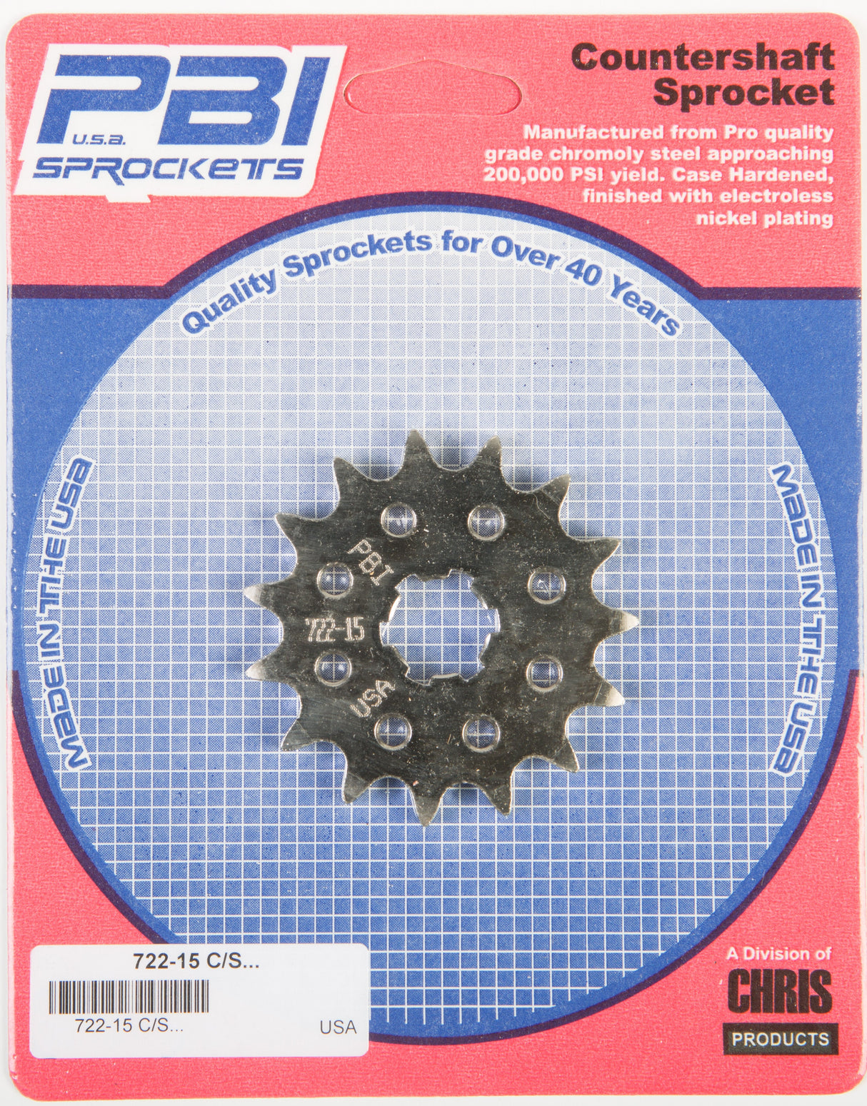 PBIFront Cs Sprocket Steel 15t-420 Kaw/Yam722-15