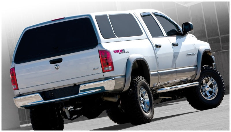 Bushwacker 02-08 Dodge Ram 1500 Fleetside Extend-A-Fender Style Flares 4pc 78.0/96.0in Bed - Black 50904-02
