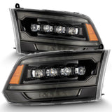 AlphaRex 09-18 Ram 2500 NOVA LED Proj Headlights Plank Style Alpha Blk w/Activ Light/Seq Signal/DRL 880557