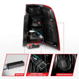 ANZO 07-17 For Expedition LED Taillights w/ Light Bar Chrome Housing Red/Clear Lens 311410