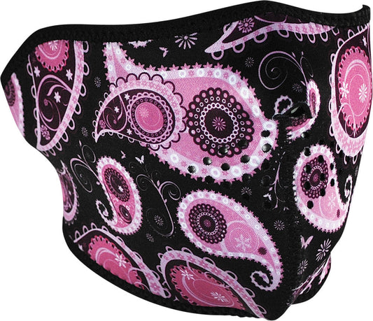 ZAN Half Face Mask Purple Paisley WNFM162H