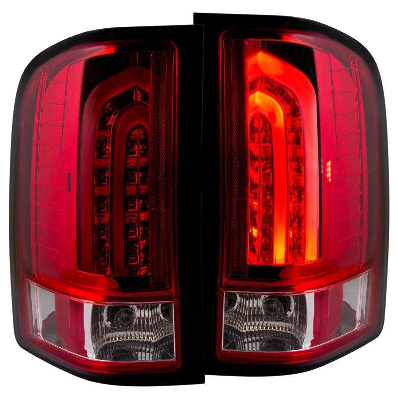 ANZO 2007-2013 Chevrolet Silverado 1500 LED Taillights Red/Clear G2 311225