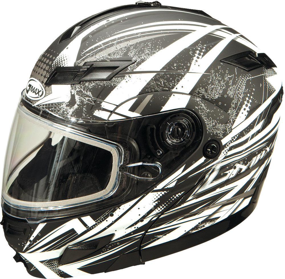 GMAX Gm-54s Modular Helmet Matte Black/White/Silver S G2544604 F.TC-15