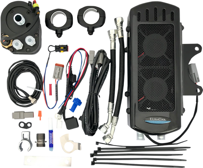 ULTRACOOL Side Mount Oil Cooler Kit - Black - FLH SMT-1G