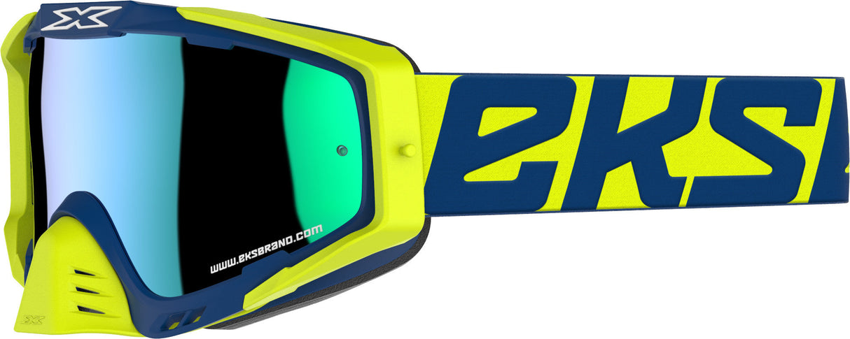 EKS BRAND Outrigger Goggle Yellow/Blue W/Blue Mirror 067-60120
