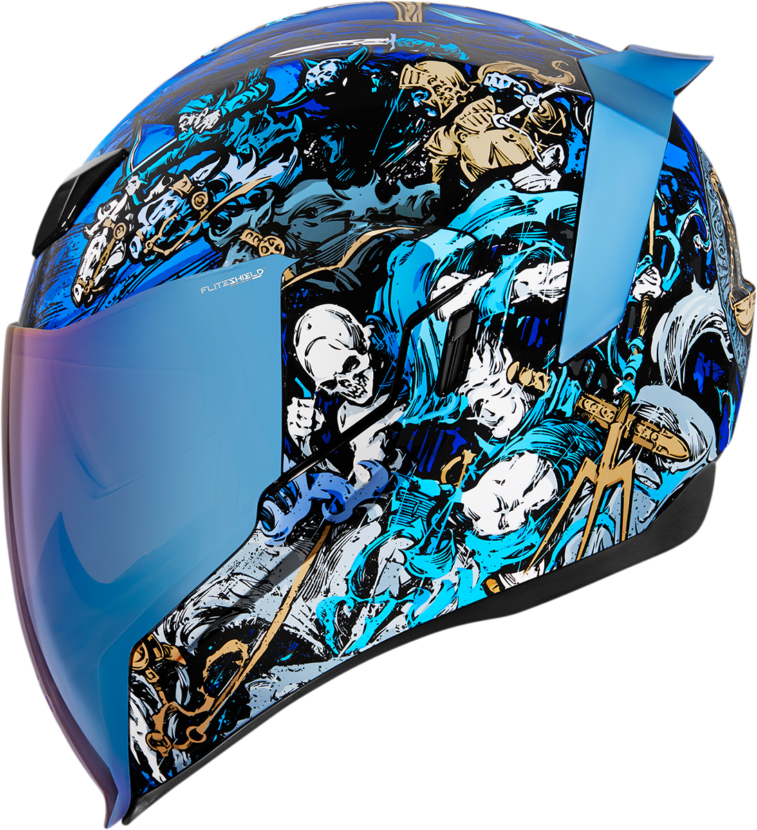 ICON Airflite™ Helmet - 4Horsemen - Blue - Large 0101-13920