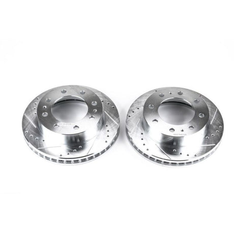 Power Stop 02-04 Chevrolet Avalanche 2500 Front Evolution Drilled & Slotted Rotors - Pair AR8655XPR