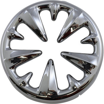 SHOW CHROME Round Horn Cover - 3-1/2" 55-324