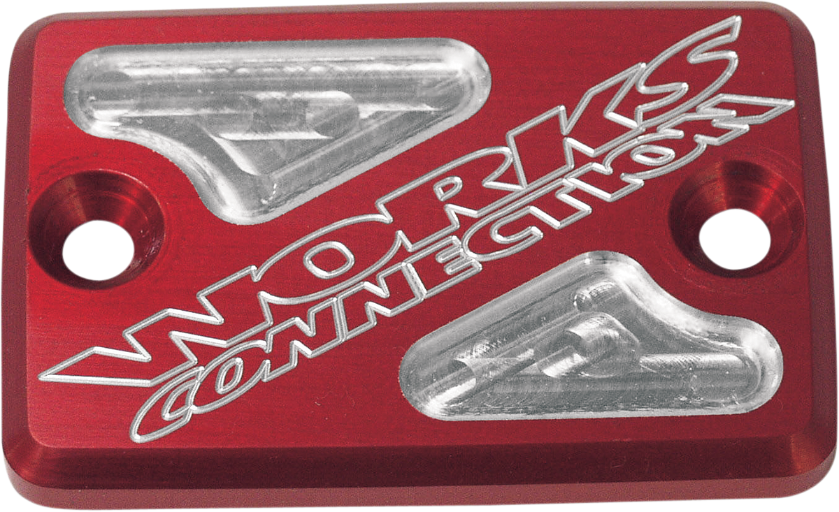 WORKS CONNECTION Reservoir Cover - Brake - Red 21-205