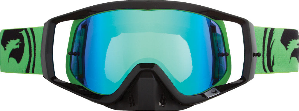 DRAGON Vendetta Goggle Green/Black Split W/Green Ion Lens 722-1715