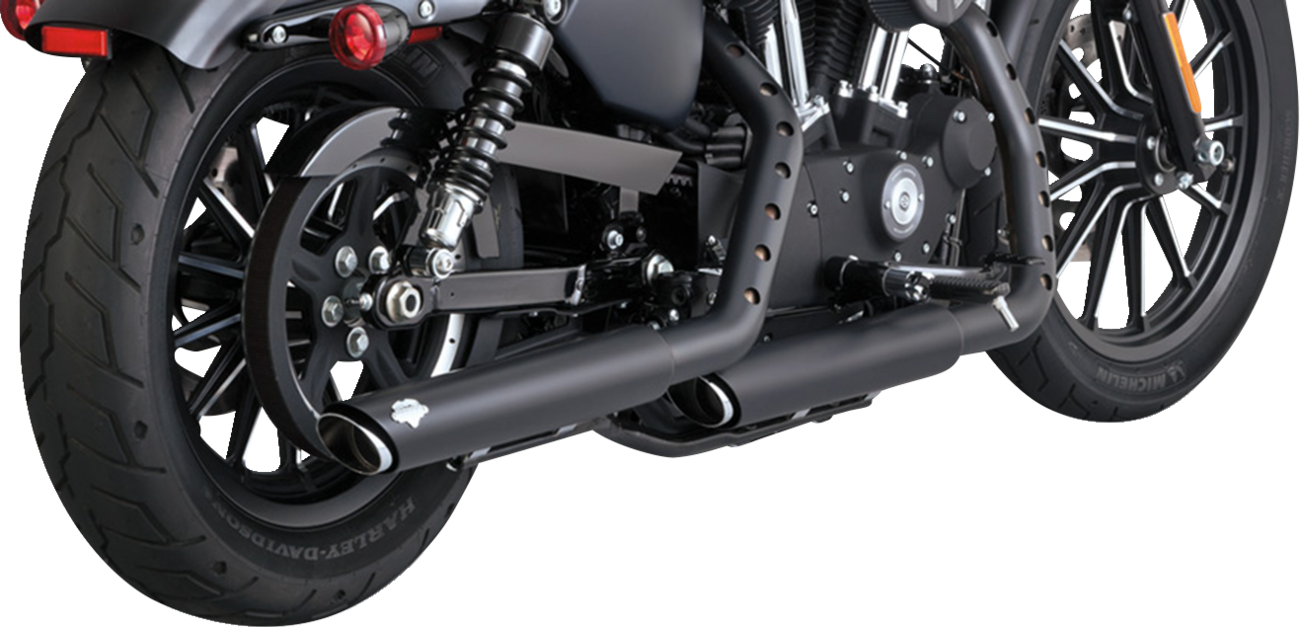 VANCE & HINES 3" Twin Slash Slip-On Mufflers - Black 46361