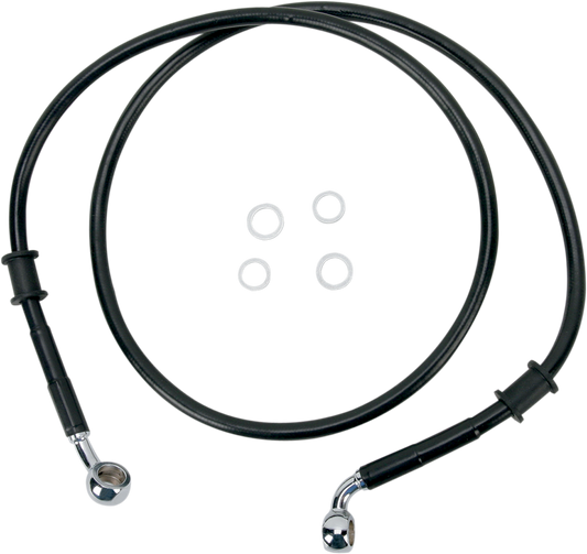 DRAG SPECIALTIES Brake Line - Front (Upper) - Black 680210BLK