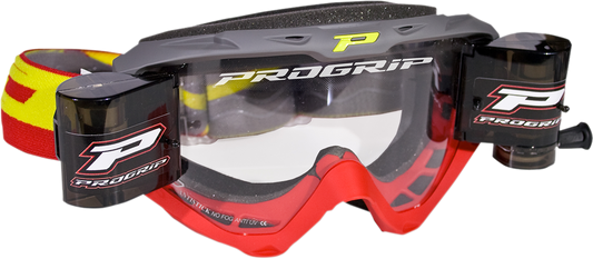 PRO GRIP 3450 Riot Roll Off Goggles - Gray/Red PZ3450ROGRRO