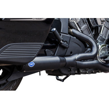 S&S CYCLE 2-into-1 Qualifier Exhaust System - 50-State - Black - Stainless Steel Indian 2020-2023  550-1085