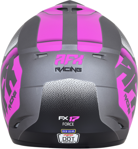 AFX FX-17 Helmet - Force - Frost Gray/Fuchsia - Medium 0110-5210