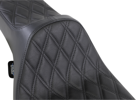 DRAG SPECIALTIES Extended Reach Predator III Seat - Double Diamond - Black NOT A 2-UP SEAT 8011369