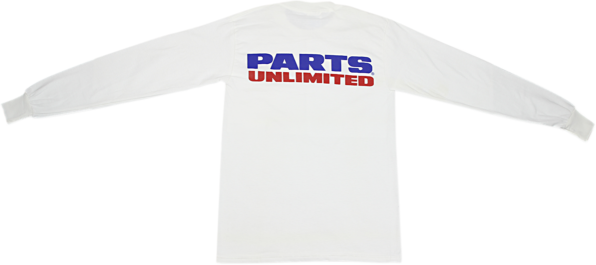 Parts Unlimited Logo Long-Sleeve T-Shirt - White - Small Pre121s