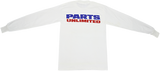 Parts Unlimited Logo Long-Sleeve T-Shirt - White - Small Pre121s