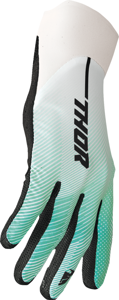 THOR Agile Tech Gloves - White/Teal - Large 3330-7210