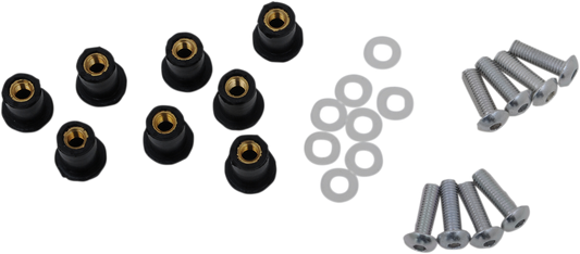 PUIG HI-TECH PARTS Windscreen Screw Kit - Silver 0957P