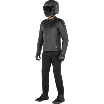 ALPINESTARS Blacktrack Leather Jacket - Black - 2XL 3103824-1100-2X