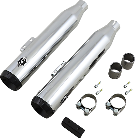 S&S CYCLE Grand National Slip-On Mufflers - Chrome 550-0755B