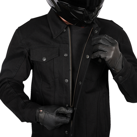 THRASHIN SUPPLY CO. Highway v2 Denim Riding Jacket - Black - 2XL TMJ-10-12