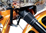 EDDIE TROTTA DESIGNS Fork Slider Covers - Cross-Cut Black Anodized TC-998B