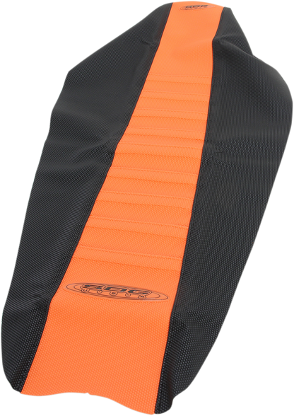 SDG Pleated Seat Cover - Orange Top/Black Sides 96358OK