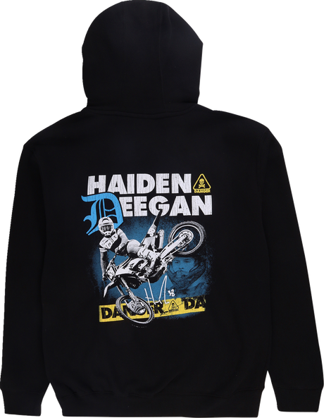 Deegan Apparel Caution Hoodie - Black - Large DMTFP3010BLKL