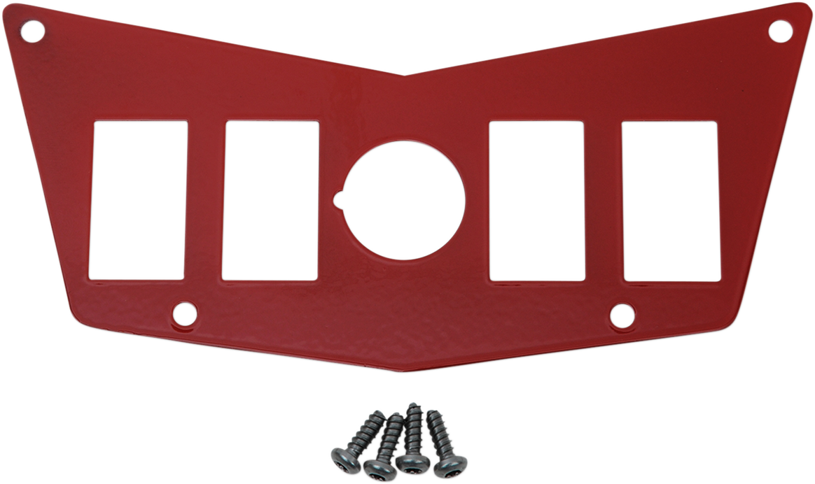 MOOSE UTILITY Dash Plate - 4 Switch - Red 100-4393-PU