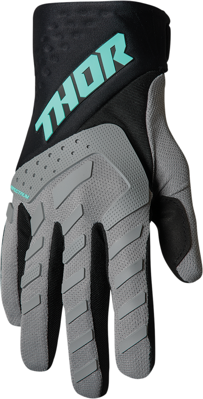 THOR Spectrum Gloves - Gray/Black/Mint - Small 3330-6826