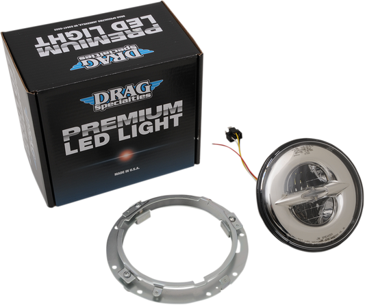 DRAG SPECIALTIES 7" Reflector-Style LED Headlamp - Chrome 555844